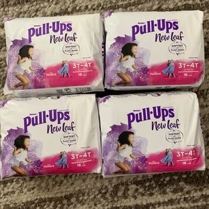 4 Huggies New Leaf Pull-Ups 3T-4T
